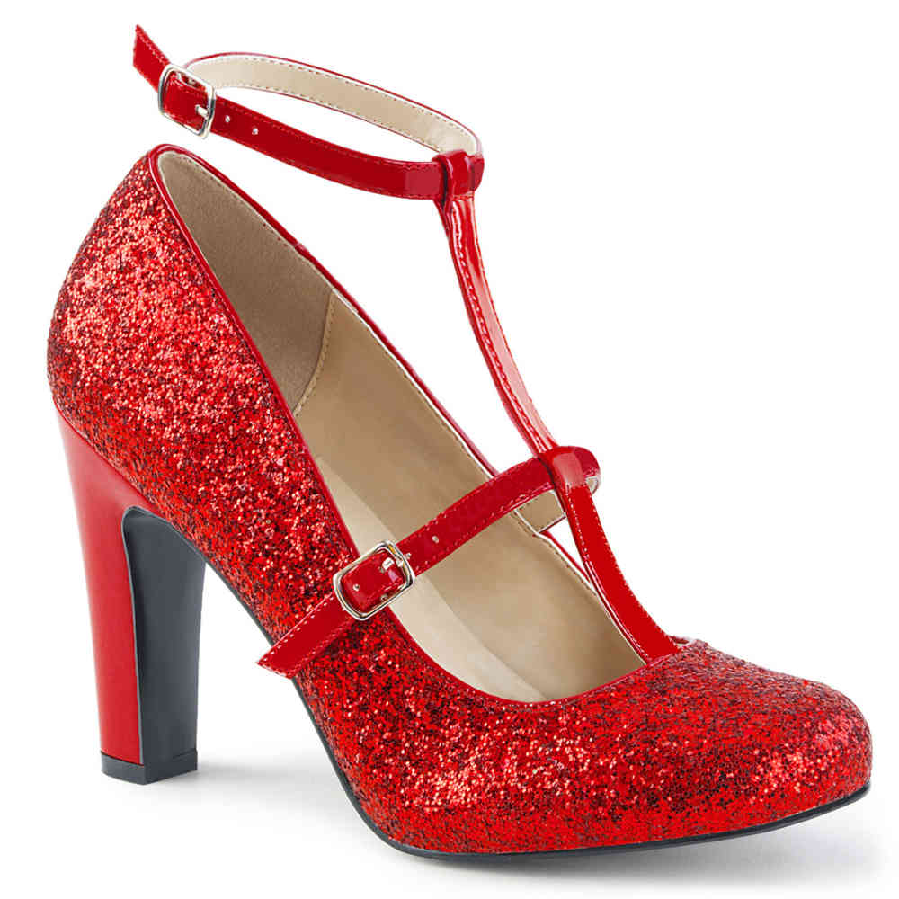Pleaser Pink Label Chloe 01 plateau lacquer peeptoe pump Pink Label Plateau Pumps Peep Toe Chloe 01 Lack creme Gr. 42